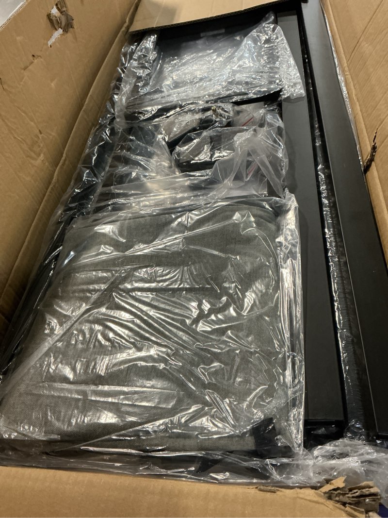 Condition photo showing Good Condition for chenille storage ottoman bench with legs, 43.5”w x 15.7”d x 15.7”h,metal frame end of bed bench hold up to 770 lb,large storage chest,gray uasnd621g chenille-gray