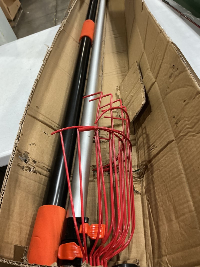 Condition photo showing As Is for win&ying 26ft reach fruit picker pole, telescopic picking pole with gentle grip claw & collapsible basket, adjustable apple picker pole tool for avocado orange lemon pear mango