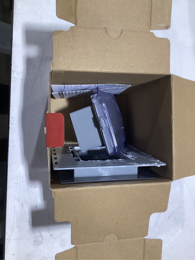 Condition photo showing As Is for hubbell taymac 1-gang rectangle gray plastic weatherproof electrical box cover
