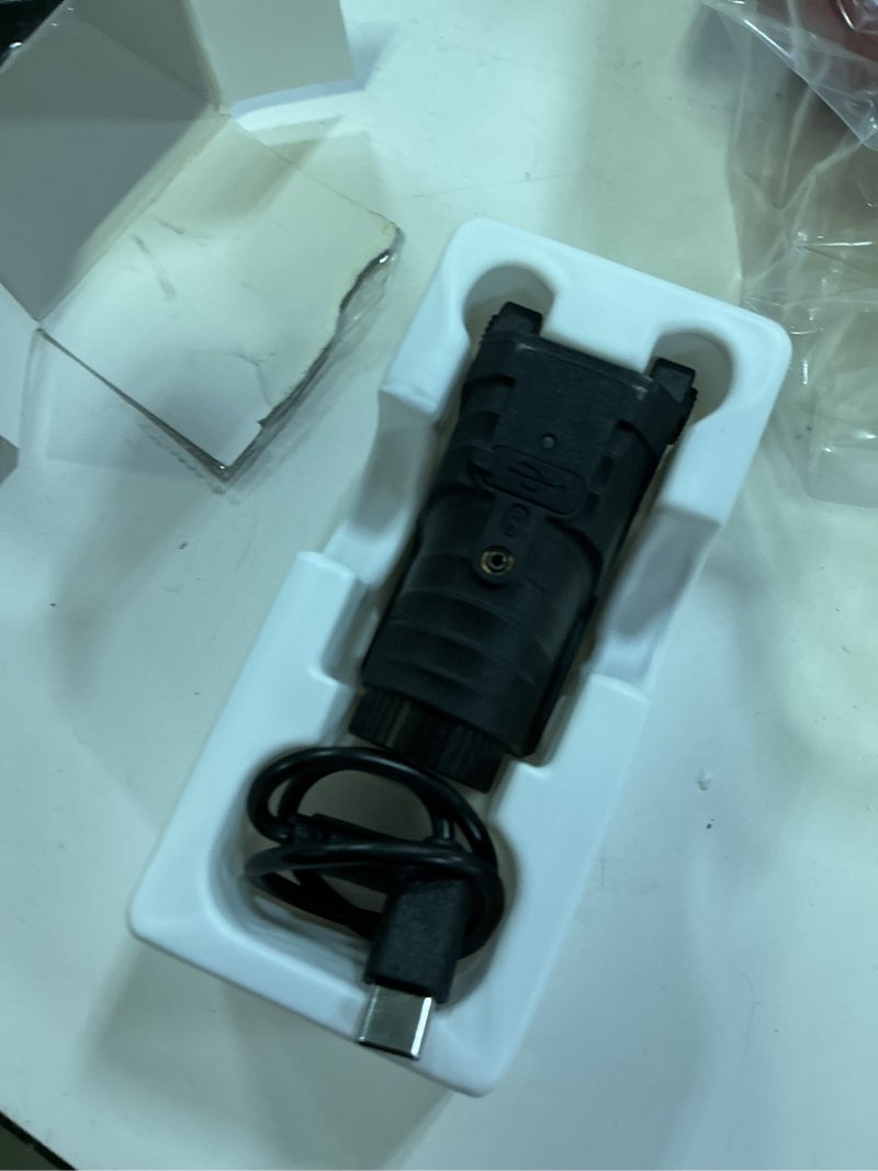 Condition photo showing Good Condition for ezshoot 800 lumens pistol light laser combo rechargeable, pistol flashlight with slidable rail compatible with glock and picatinny rail, gun light with red laser beam black light with red beam