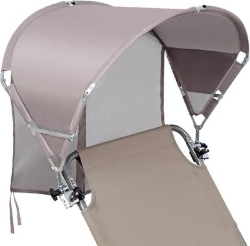 universal chair umbrella canopy, foldable portable upf 50+ chair sun shade attachment with adjustabl