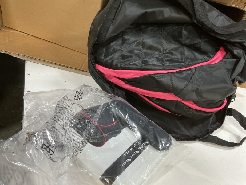 Condition photo showing Good Condition for portable steam sauna at home, 9 levels heating, sauna tent for home with steamer and folding chair, sauna for relaxation, detoxification, spa black