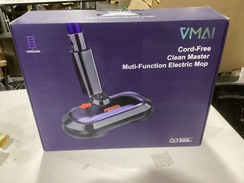 Condition photo showing New/Like New for VMAI Electric Mop with Detachable Battery & 300ml Water Tank, Spin Mop with LED Headlight and Sprayer, for Hardwood, Tile, Laminate Floor, <50dB Working Noise