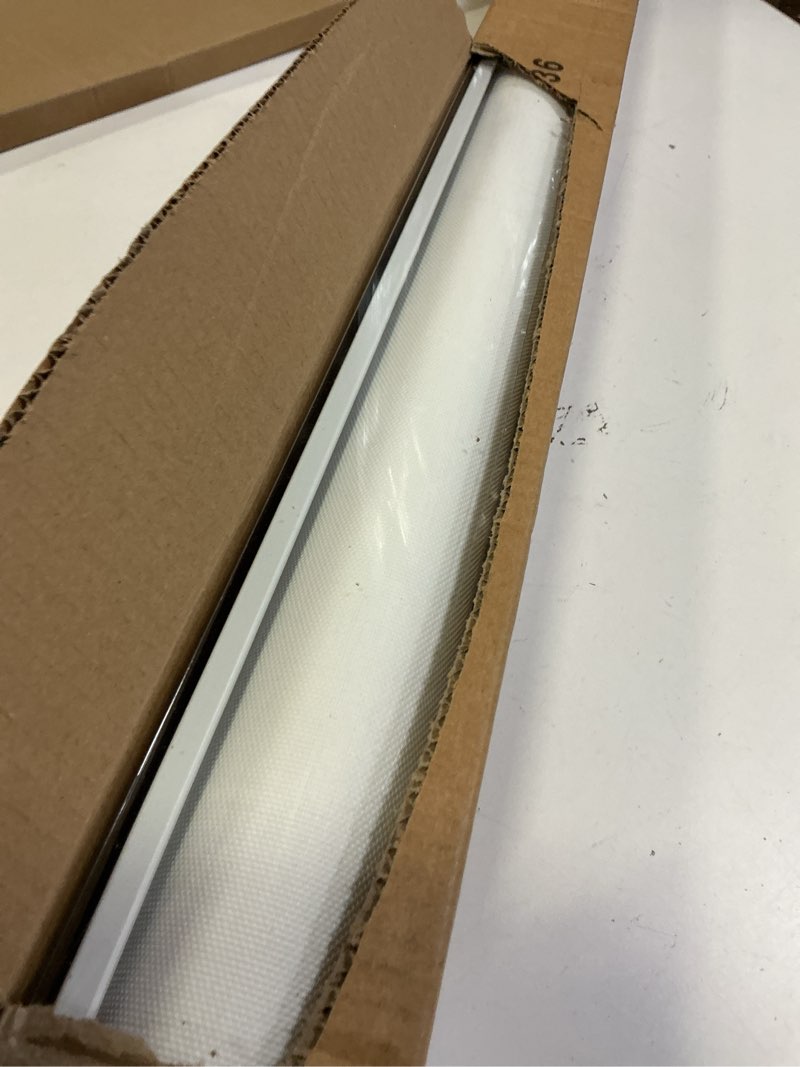 Condition photo showing Good Condition for aosky light filtering roller shades cordless blinds for windows, 1% openness free-stop shades with valance, thermal insulated fabric, uv protection, natural woven blinds?36" w x 72" h, white? white 36"w x 72"h