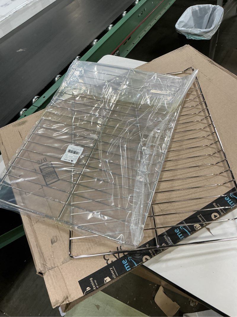 Condition photo showing Good Condition for Oven wire rack assembly WB48T10095?23.8" x 17.3" ?inch Fit for GE Hotpoint Oven Stove Replaces AP5665850 2629419 PS6447646 WB48K0001 WB48K0003 WB48K0004 WB48K1 Oven Wire Rack Oven Shelf-2 Pcs