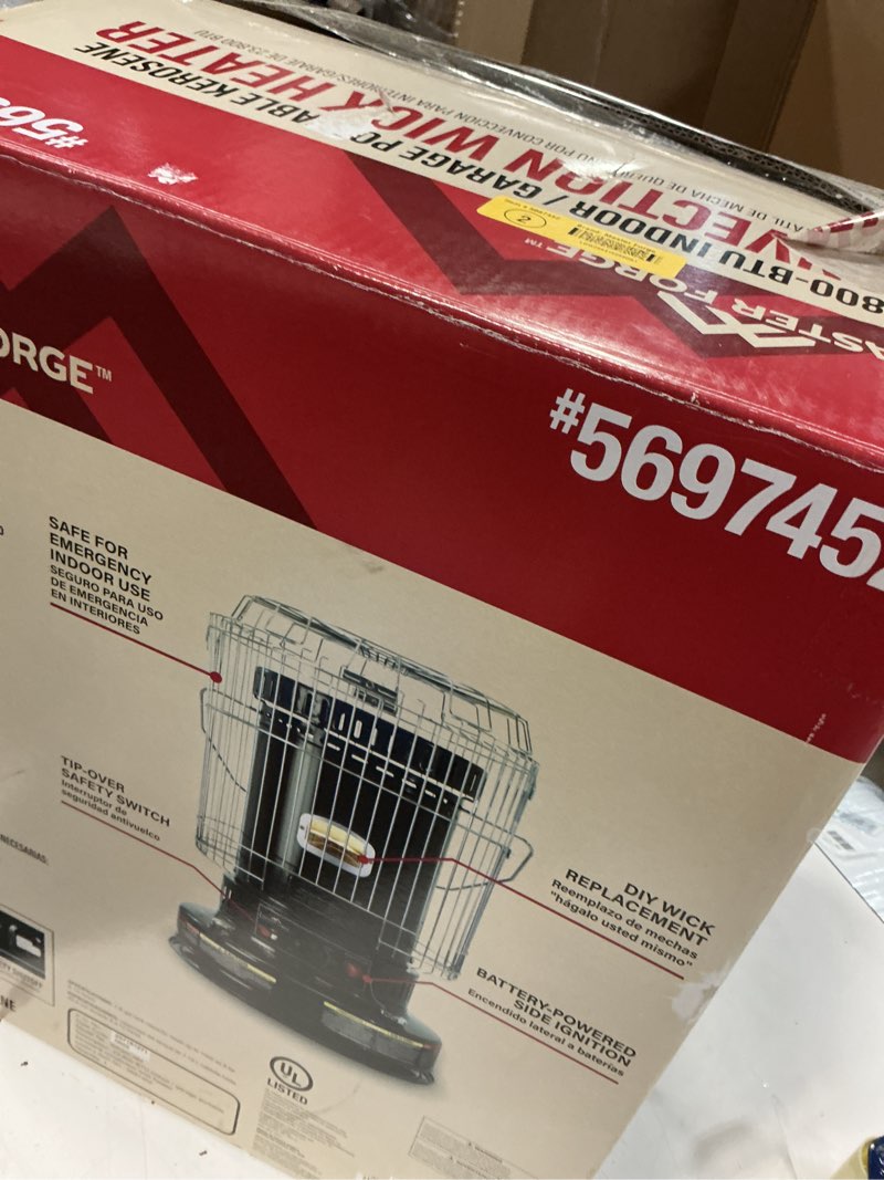 Condition photo showing As Is for Master Forge 23800-BTU Convection Indoor/Outdoor Kerosene Heater