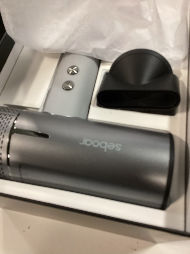 Condition photo showing New/Like New for high-speed ionic hair dryer with diffuser, professional lcd display thermo-control blow dryer, 1500w fast dry, 500 million negative hairdryer, low noise, lightweight for travel home salon silver gray