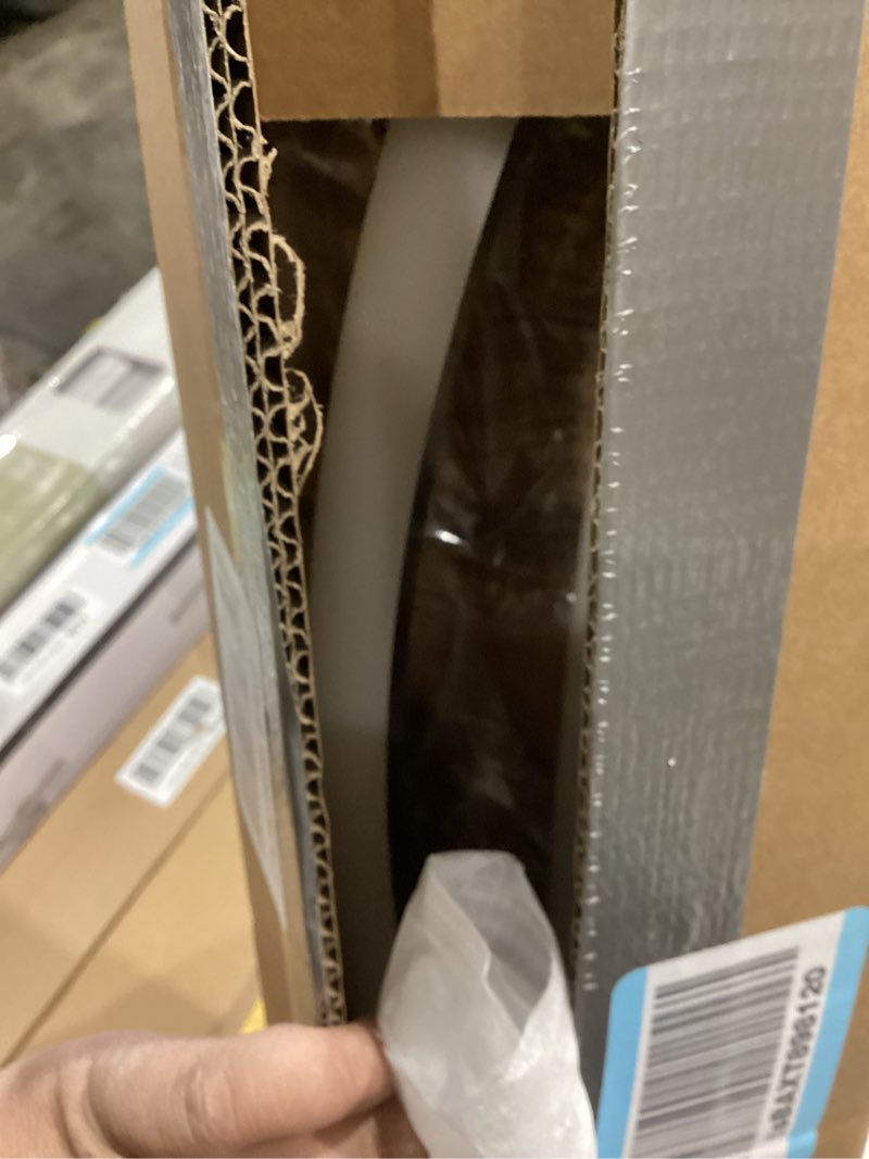 Condition photo showing As Is for 28W Chrome Linear Ceiling Light Modern LED Ceiling Light Fixture 6000K Aluminum 39.37Inch Long Ceiling Lamp for Hallway, Kitchen, Bedroom, Dining Room Outward Chrome 39.37Inch