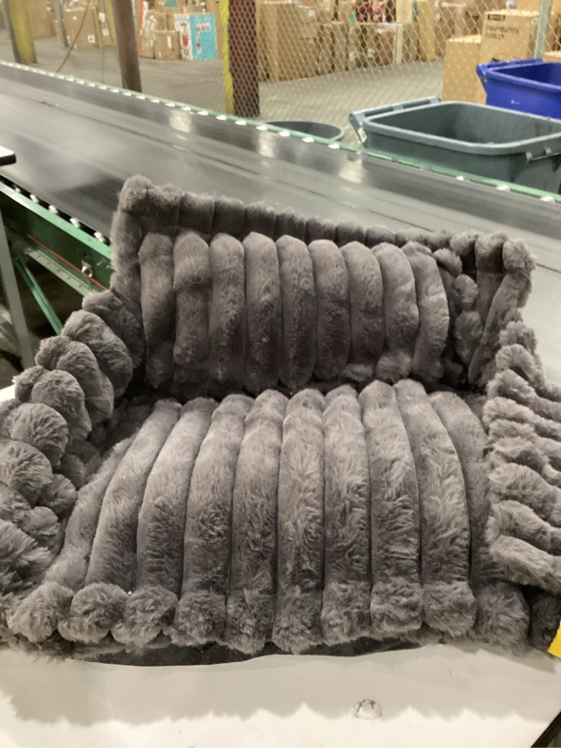 Condition photo showing As Is for FUNNYFUZZY Calming Dog Bed Mat, Fluffy Fuzzy Couch Cover for Sofa, Furniture Protector with Removable Washable Cover for Small Dogs and Cats (Coffee,33.45 × 28.35 × 5.51 in) similar to picture 