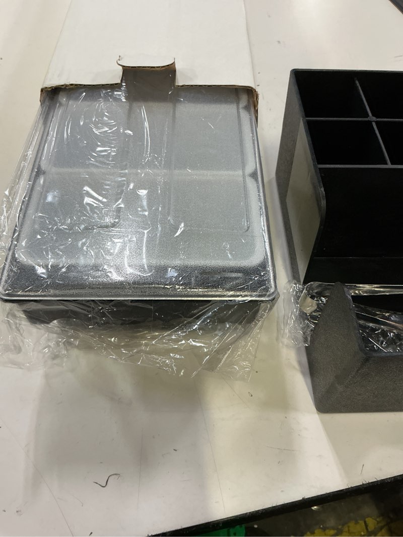 Condition photo showing New/Like New for tessco for you garnish tray with lid bar caddy ice cooled condiment serving container with ice scoop metal mini serving tongs fruit fork spoons for food home party kitchen(plastic,6 grids) plastic 6 grids
