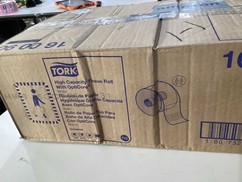 Condition photo showing New/Like New for Tork OptiCore® Mid-size Toilet Paper Roll White T10, Universal, 2-ply, 12 x 2000 sheets, 160090