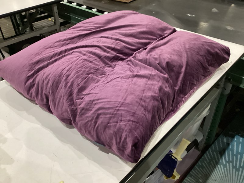 Condition photo showing Good Condition for ellier zafu & zabuton meditation cushion set - buckwheat hull & memory foam pillows, ergonomic support for yoga, mindfulness - organic velvet cover, large size, purple