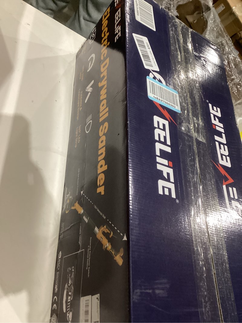 Condition photo showing New/Like New for GEVEELIFE Drywall Sander, 880W 7.33A Electric Drywall Sander with Vacuum Dust Collector, 5 Variable Speed 1000-2100RPM, LED Light, Foldable & Extendable Handle, 12 Sanding Discs