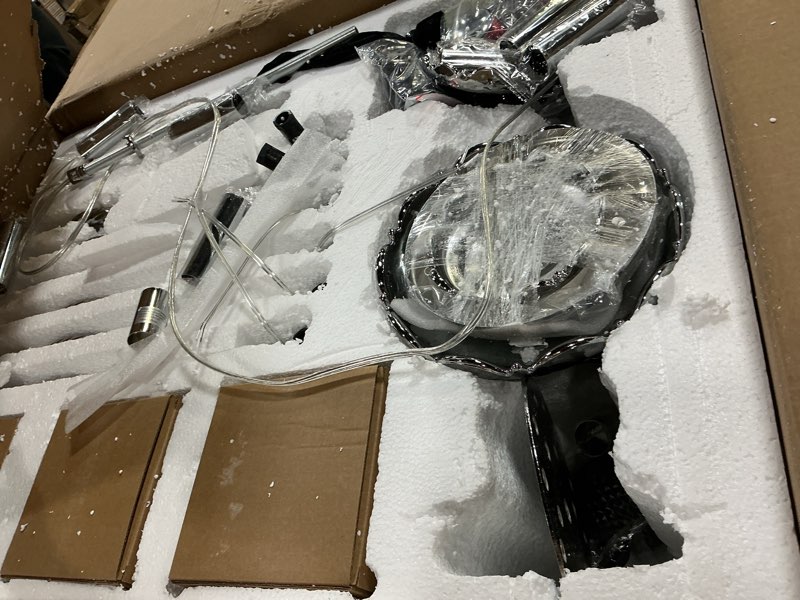 Condition photo showing Good Condition for uboxin modern luxury k9 crystal chandelier 18 light large smoky gray crystal chandelier lighting 39.5" e12 crystal pendant light fixtures for living room, stair,store (double layer 12+6 lights)