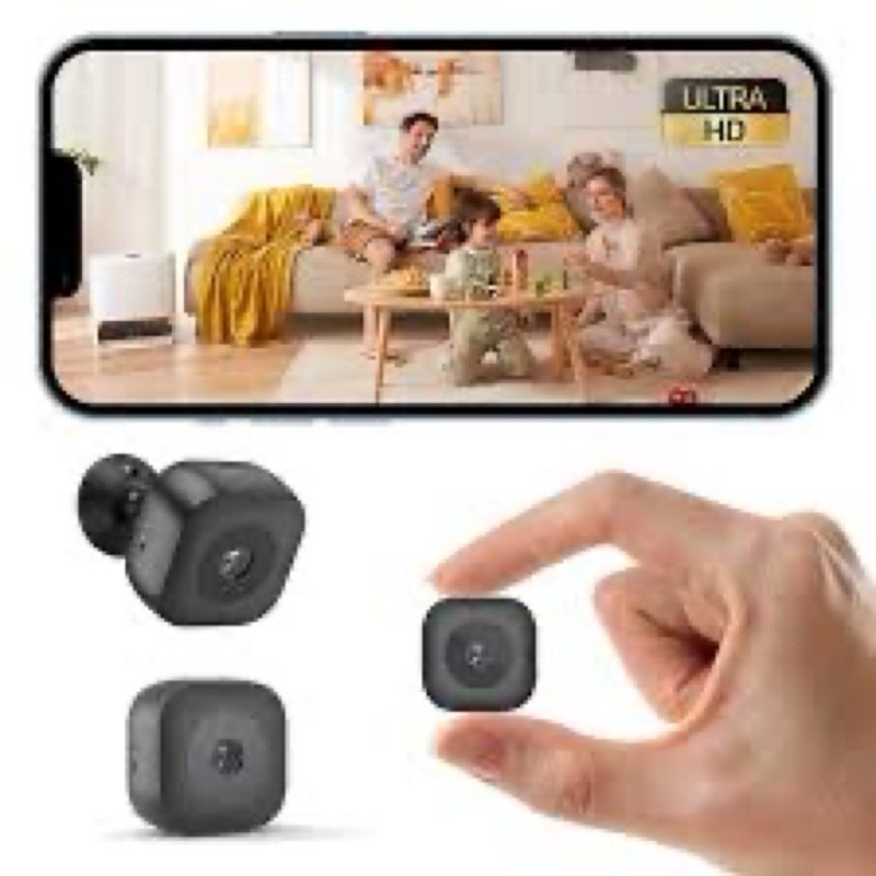Security Camera,Indoor Mini Camera with HD Resolution, WiFi Wireless & SD Storage,Smart Motion Detec