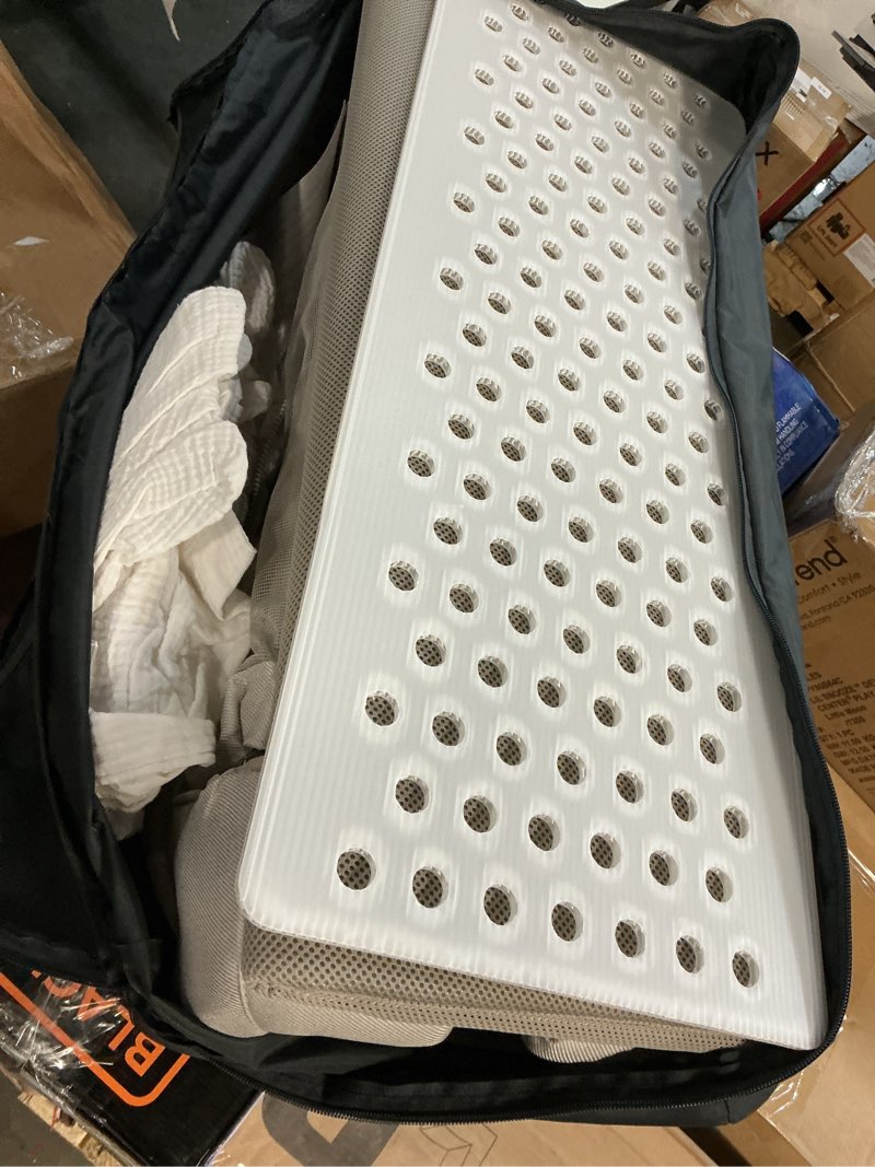 Condition photo showing Good Condition for uppababy remi playard | deluxe 3-in-1 portable playard, bedside bassinet + travel crib| mesh bassinet, mattress, organic cotton mattress cover + storage bag included | charlie (sand mélange)