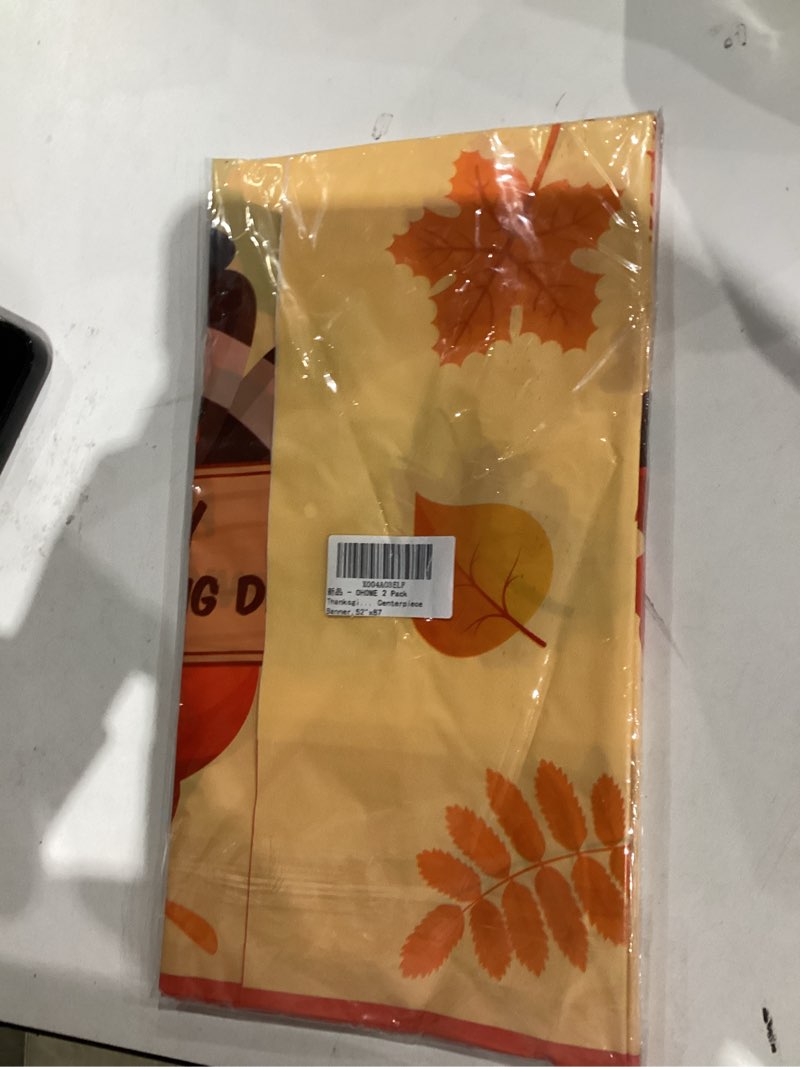 Condition photo showing New/Like New for OHOME Thanksgiving Decorations - Thanksgiving Tablecloth | Thanksgiving Table Decor Indoor Outdoor Outside - Friendsgiving Party Favor Centerpiece Banner Essentials,52"x87",2 Pack