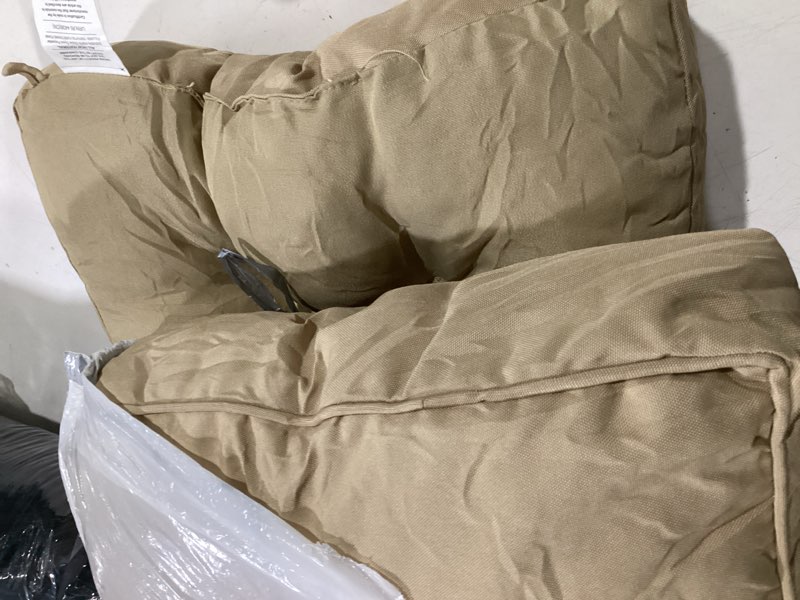 Condition photo showing Good Condition for blazing needles indoor/outdoor tufted seat/back chair cushion, 22" x 45", sandstone