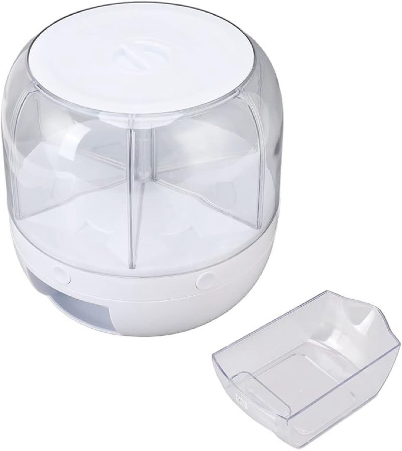 Grain Dispenser, Rotating Rice and Grain Dispenser, Cereal Dispenser,13.2lb Dry Food Rice Container for Black Rice, Yellow Rice,Lentils, Small Beans, Barley, Millets