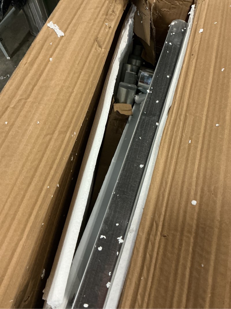 Condition photo showing As Is for hally stainless steel table for prep & work 30 x 36 inches, nsf commercial heavy duty table with undershelf and galvanized legs for restaurant, home and hotel table 30''x36''