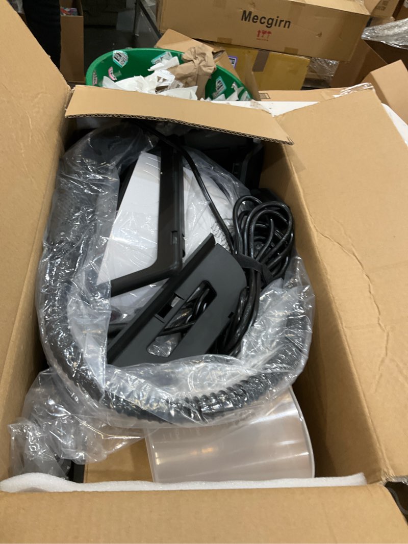 Condition photo showing As Is for steam cleaner,household steam cleaner,handheld steam cleaner with 21 accessories,248 ° f high temperature,suitable for cement slurry,flooring,sofas,interior decoration,toys, oil stains,ovens white