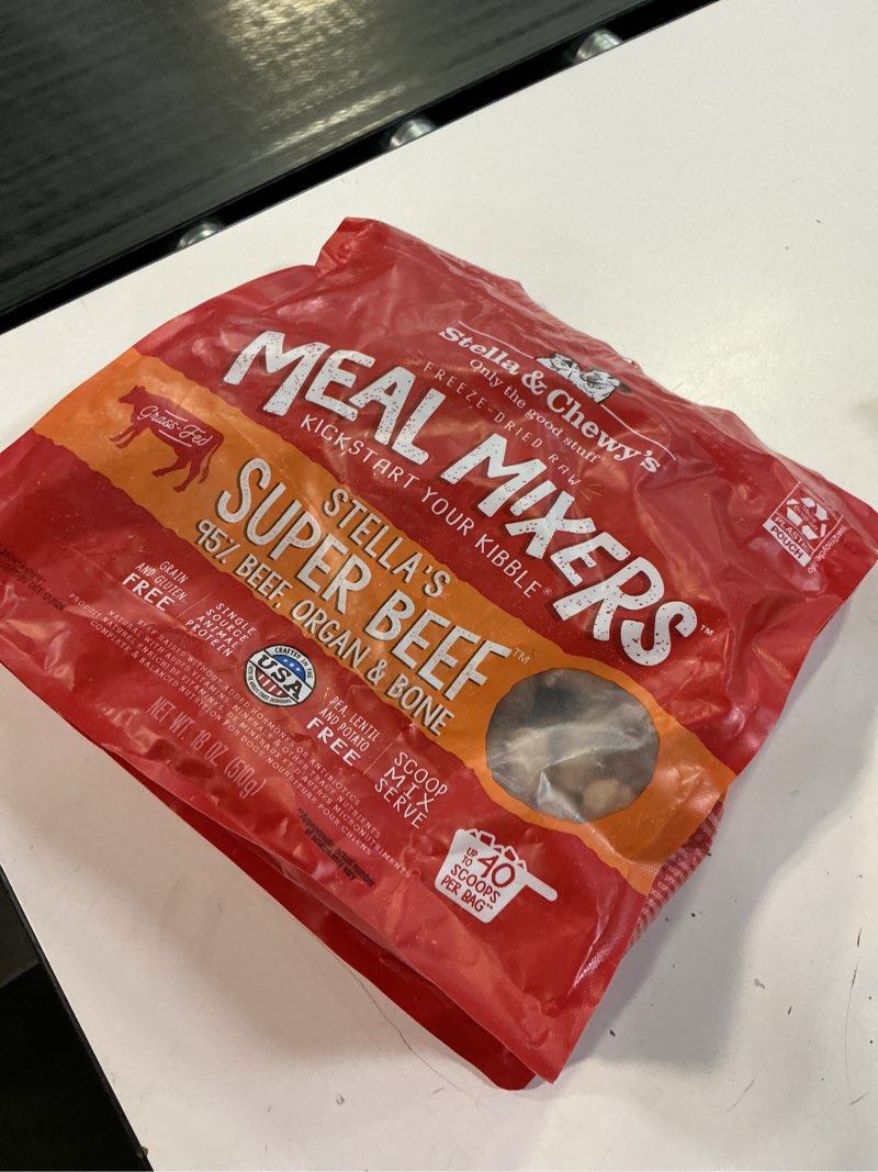 Condition photo showing Good Condition for (bb-oct-12-2026)stella & chewy's freeze-dried raw beef meal mixers- dog food topper and mixer - made with 95% grass-