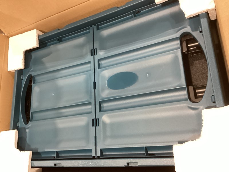 Condition photo showing Good Condition for CleverMade Collapsible Storage Bins - Ocean 3 Pack 46L / 12 Gal holds 66 lbs - Stackable Containers 