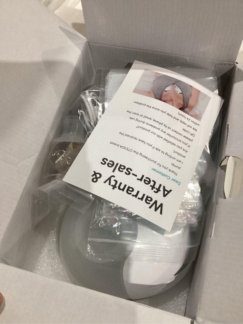 Condition photo showing As Is for Hands Free Breast Pump Wearable MY-375 - Strong Suction, Low Noise, Wearable Breastfeeding Pump with 4 Mode &12 Levels, Portable Electric Breast Pump 24mm - 19/21/Insert/Flange, 2 Pack (White) 2 Count White