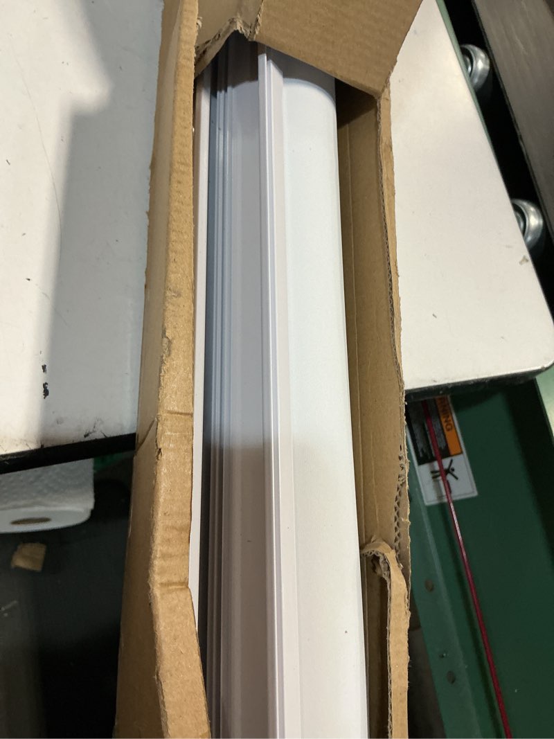 Condition photo showing As Is for chrisdowa cordless blackout roller shades for windows, thermal insulated uv protection pull down shades, total blackout window blinds for home, office, bedroom, door (64" w x 72" h, white) 64"w x 72"h white