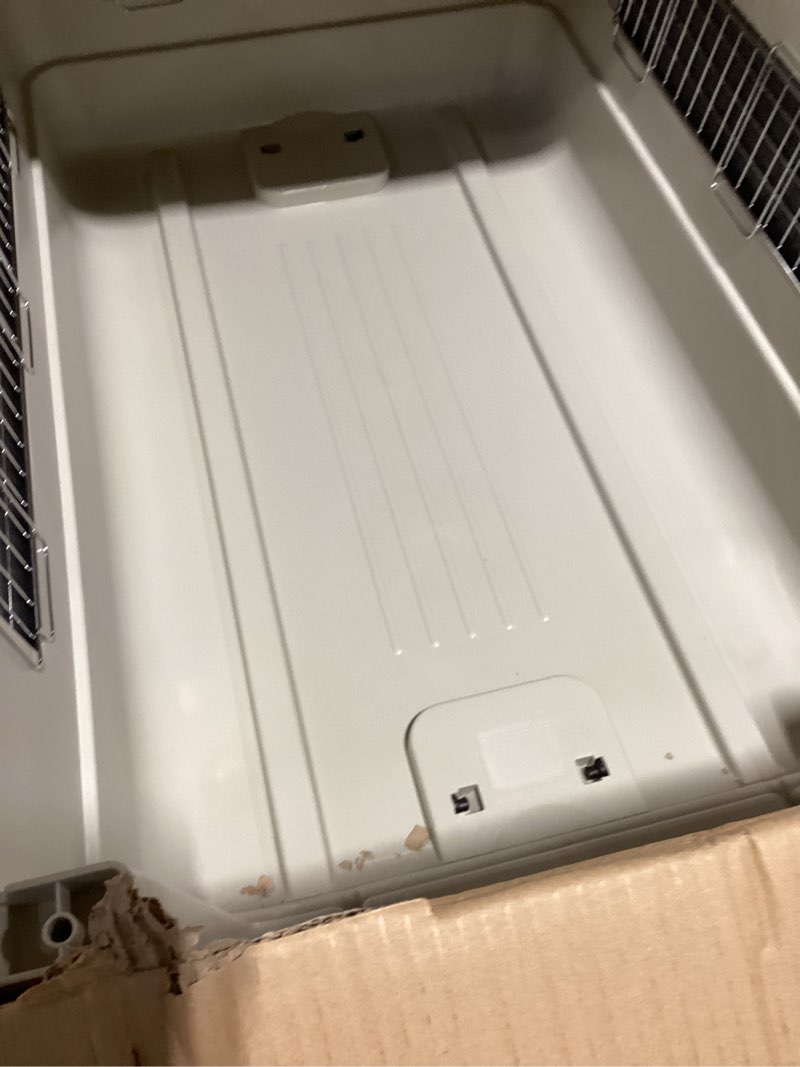 Condition photo showing Good Condition for SportPet Designs Plastic Kennels Rolling Plastic Wire Door Travel Dog Crate, XXL 2e) XX-Large (Cream/Gray)