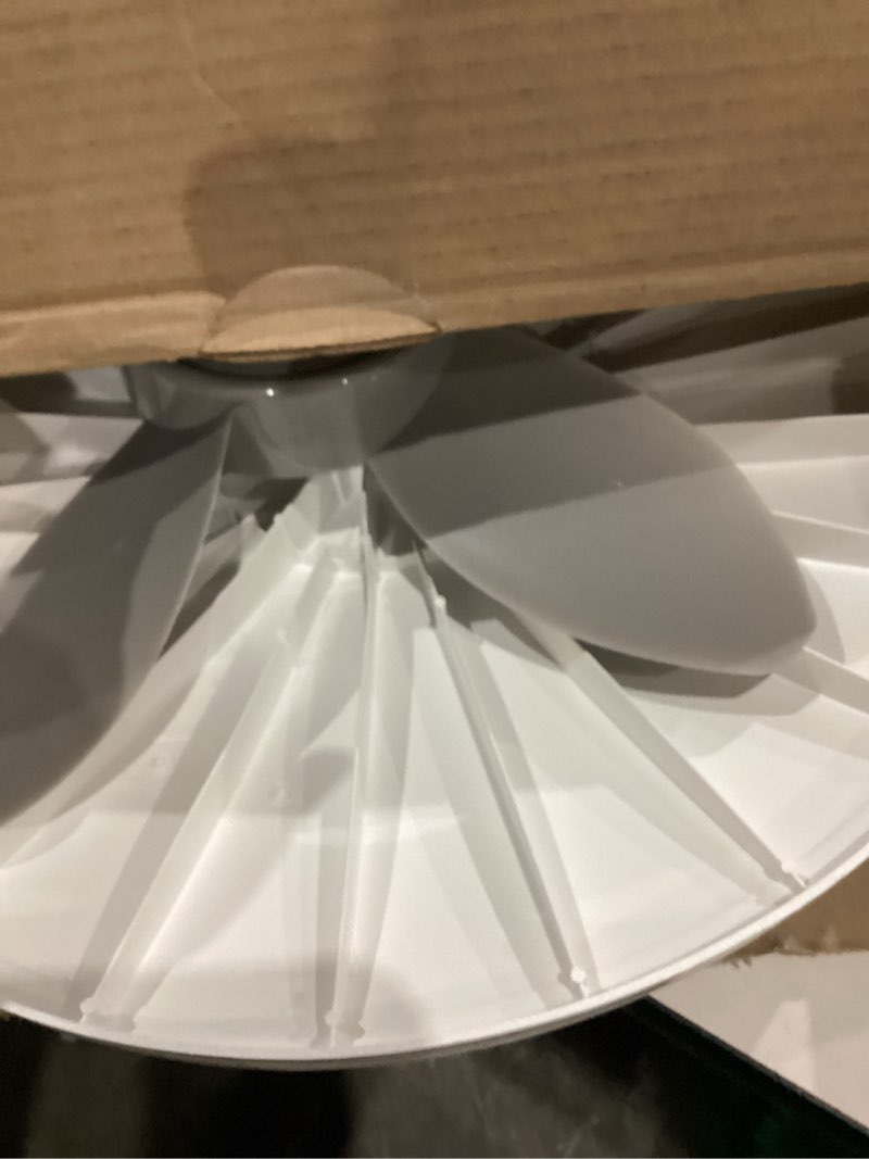 Condition photo showing As Is for lasko cyclone pedestal fan, adjustable height, remote control, timer, 3 speeds, for bedroom, kitchen, office and living room, 18", white, 1885, large