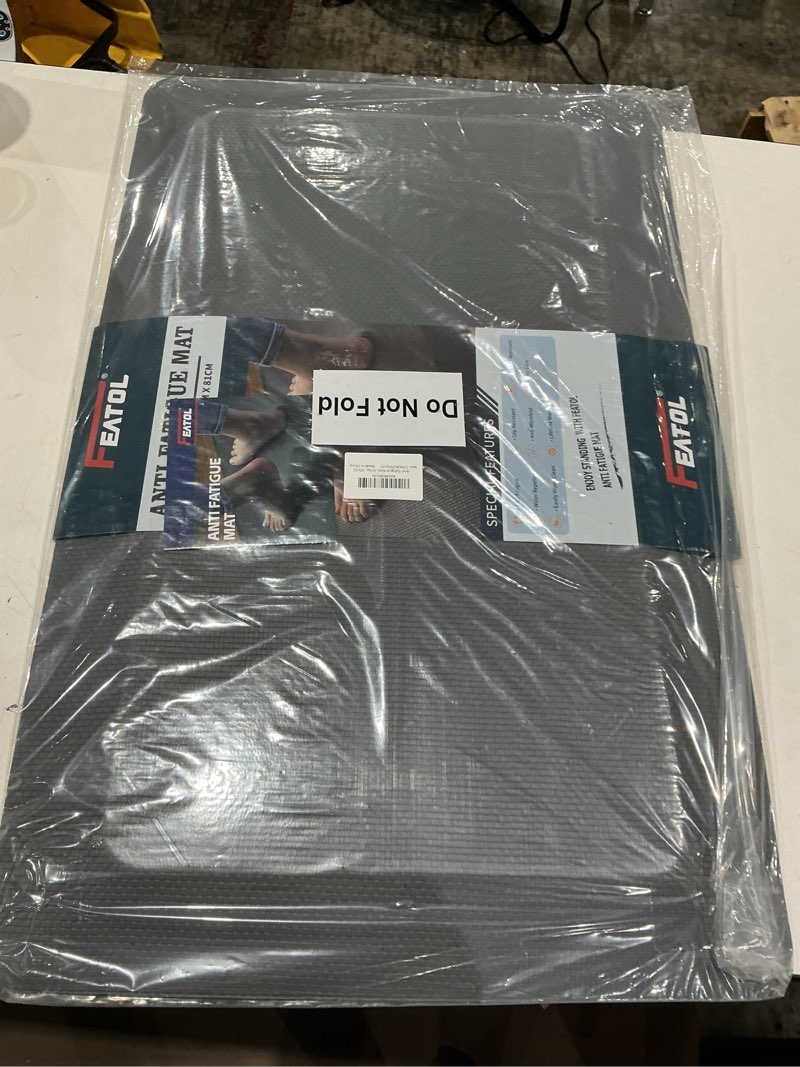 Condition photo showing Good Condition for featol anti fatigue mat floor mat, extra thick standing office desk mat memory foam cushioned anti fatigue ergonomic kitchen mats comfort standing pad not pvc 9/10 inch thick (20" x 32", gray)