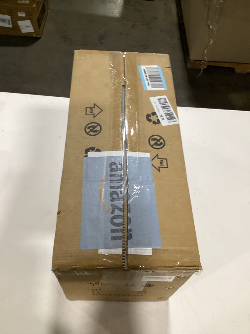 Condition photo showing As Is for Fanyank Modern LED Wall Sconce, 16.5" Black Bathroom Sconces with Clear Glass, 3CCT Dimmable Hardwir