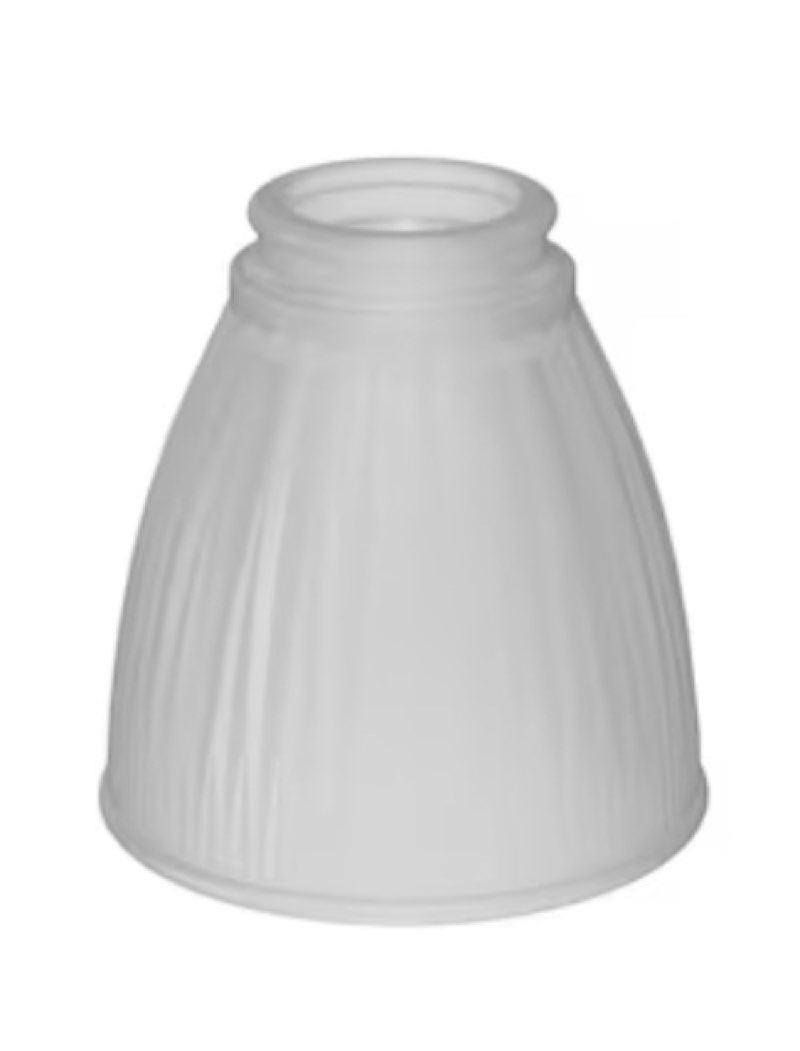 Style Selections Mix and Match 4.76-in x 4.37-in Bell Frosted Frosted glass Vanity light shade