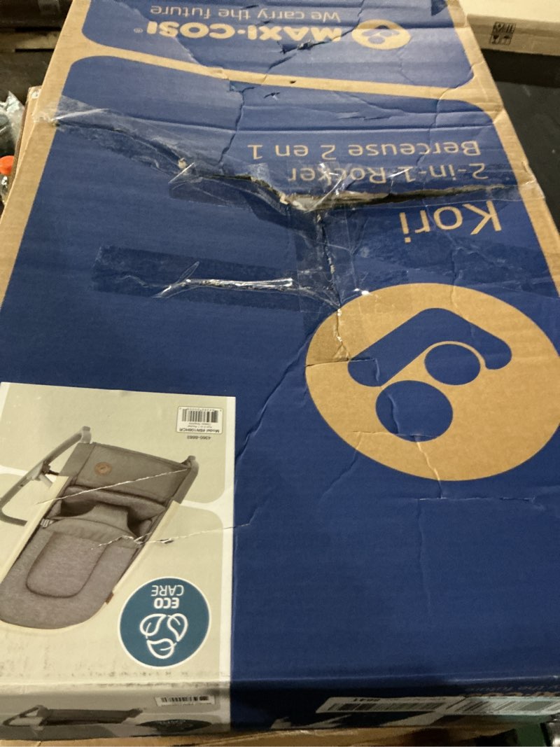 Condition photo showing Good Condition for Maxi-Cosi Kori 2-in-1 Baby Bouncer Seat for Infants, Baby Rocker Chair, Portable Baby Bouncer, Classic Graphite