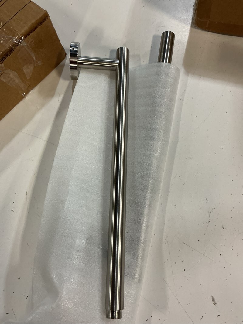 Condition photo showing As Is for ushower brushed nickel towel bar, 24-inch towel rack for bathroom wall mounted, thicken sus304 stainless steel towel rod modern home decor (total length 26-inch) brushed nickel 26 inch