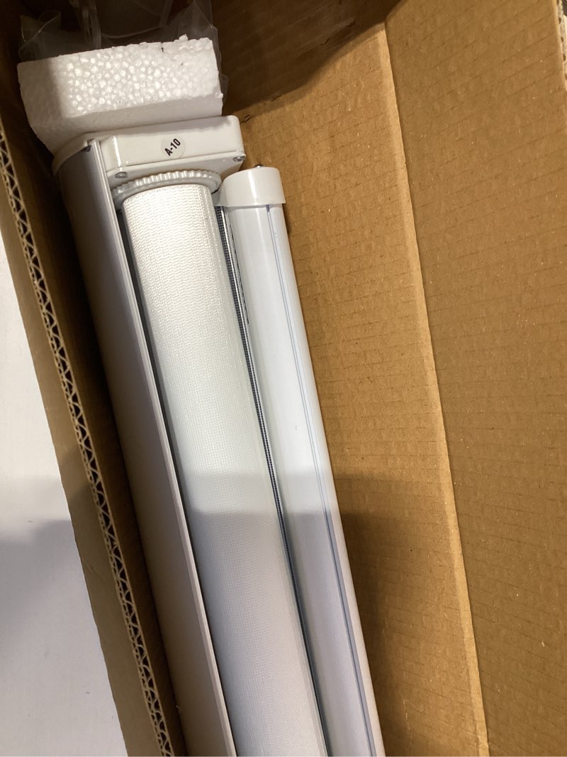 Condition photo showing Good Condition for shadesu cordless zebra blinds for windows, 23.5" w x 72" h, white, dual layer free-stop zebra shades, light control for day and night, sheer blinds for indoor windows, bedroom, kitchen 01- white ( cordless ) 23.5"w x 72"h