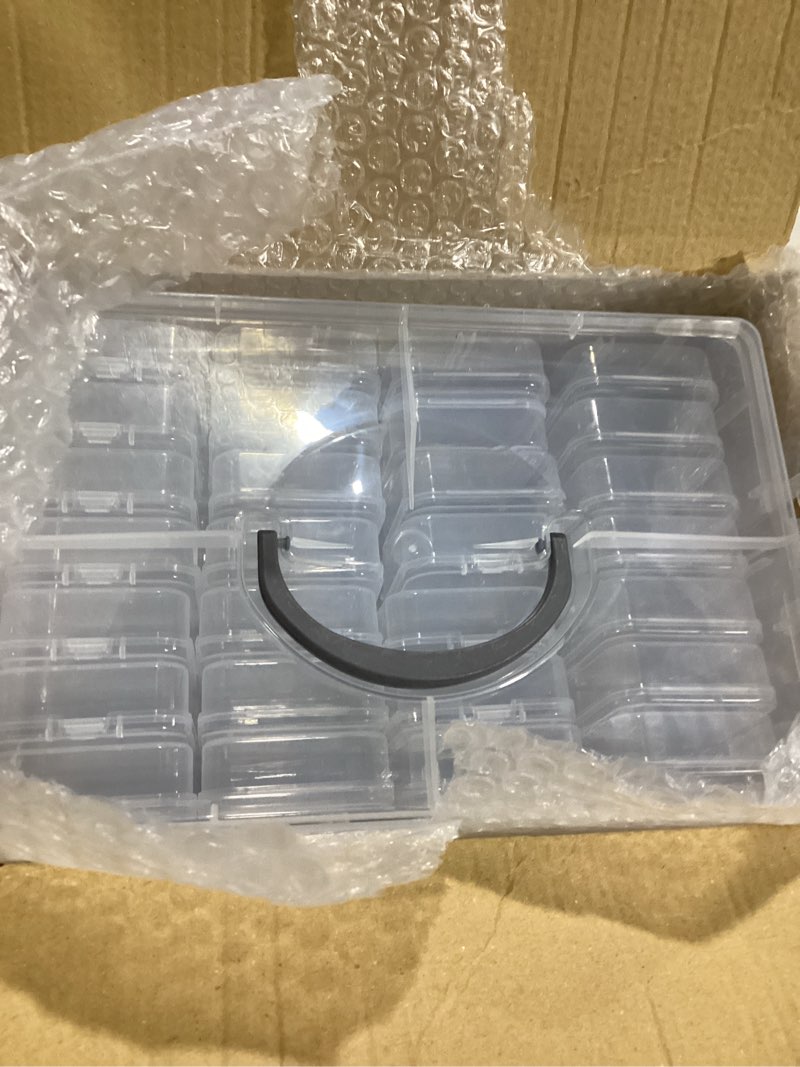 Condition photo showing Good Condition for VTG Bead Organizer Box, 112 Pcs Small Organizers, 3-Tier Bead Storage Containers Portable Organizer and Storage Box Stackable Plastic Cases for Bracelet Making DIY Jewelry Nail Charms 4 Tier
