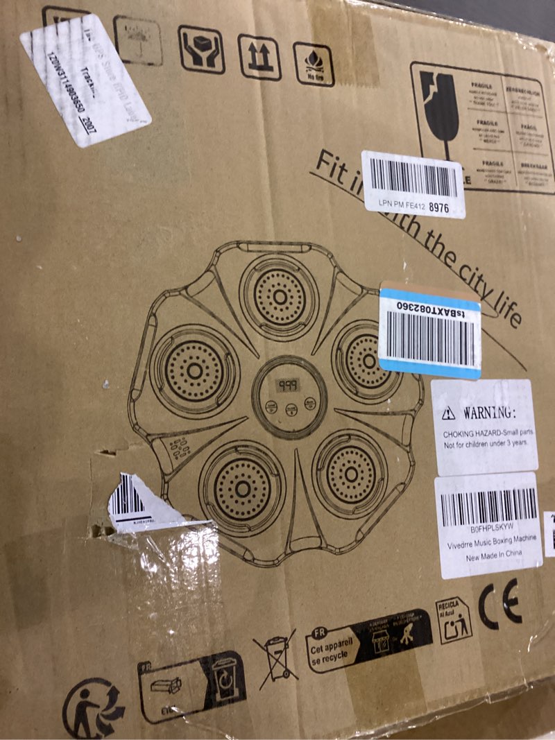 Condition photo showing New/Like New for 2025 Upgraded Music Boxing Machine - Interactive Punching Trainer, Large Size Wall Mounted Electronic Boxing Target with Adult & Kids Gloves, 9 Modes & 9 Speeds for Adults & Kids