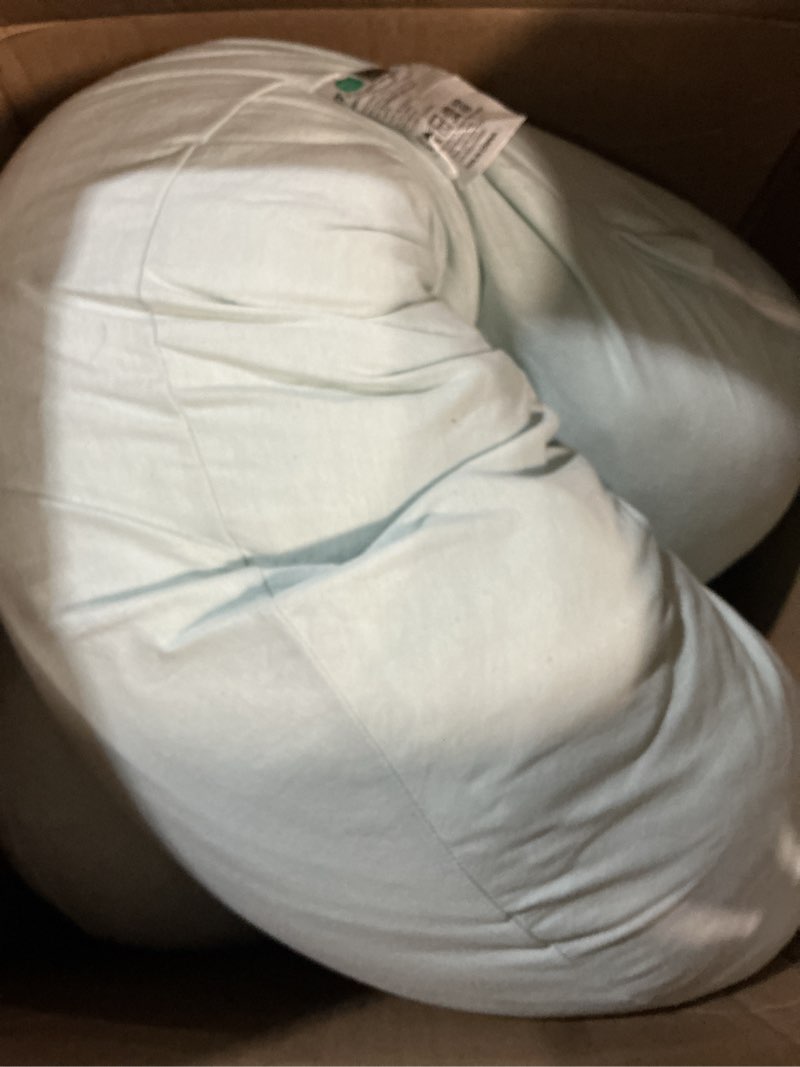 Condition photo showing As Is for Momcozy Pregnancy Pillows for Sleeping, U Shaped Full Body Pillow for Pregnancy Women with Removable Jersey Cotton Cover, 57 Inch Maternity Pillow, Light Blue