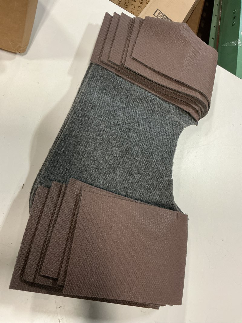 Condition photo showing Good Condition for 12 Pack Toilet Mat Round Commode Potty Training Urinal Mats Rubber Toilet Training Rug Pads Absorbent Rugs U Shaped Urinal Floor Mats for Bathroom Restroom, Gray (Classic Style) 12 Classic Style