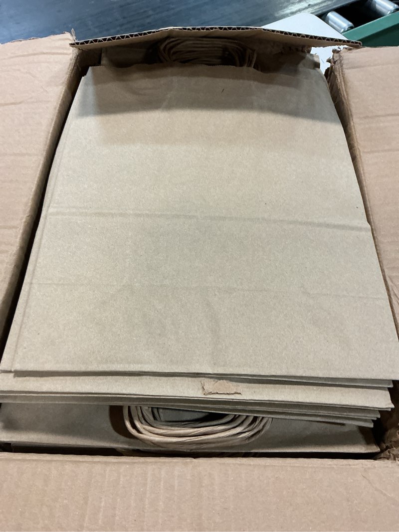 Condition photo showing Good Condition for qutuus 10x5x13 kraft paper bags 100 pcs kraft shopping bags, paper gift bags for retail, merchandise, recycled bulk paper sacks, brown paper bags with handles bulk brown 10x5x13 inch (pack of 100)