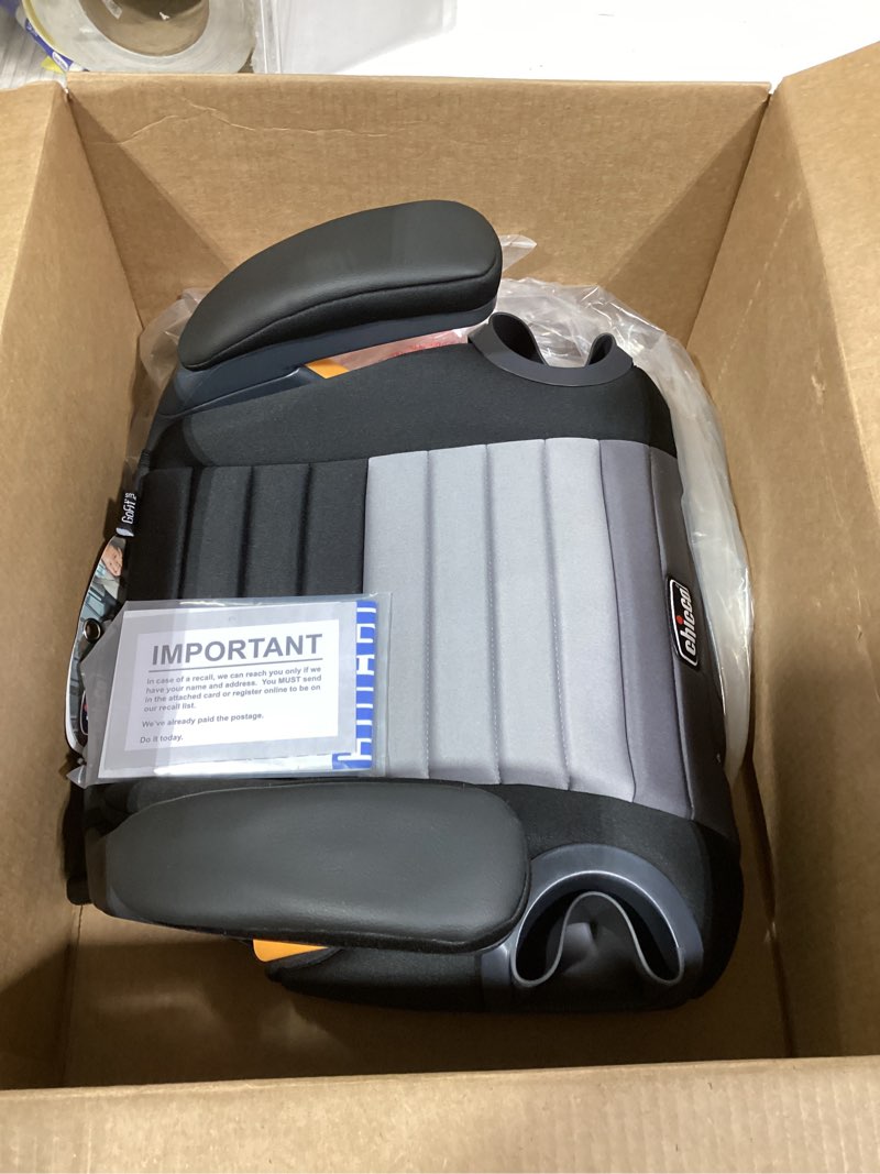 Condition photo showing Good Condition for chicco gofit cleartex plus backless booster car seat, latch attachment, quick-release latch removal, portable car booster seat for children at least 4 years old and 40-110 lbs | obsidian/black