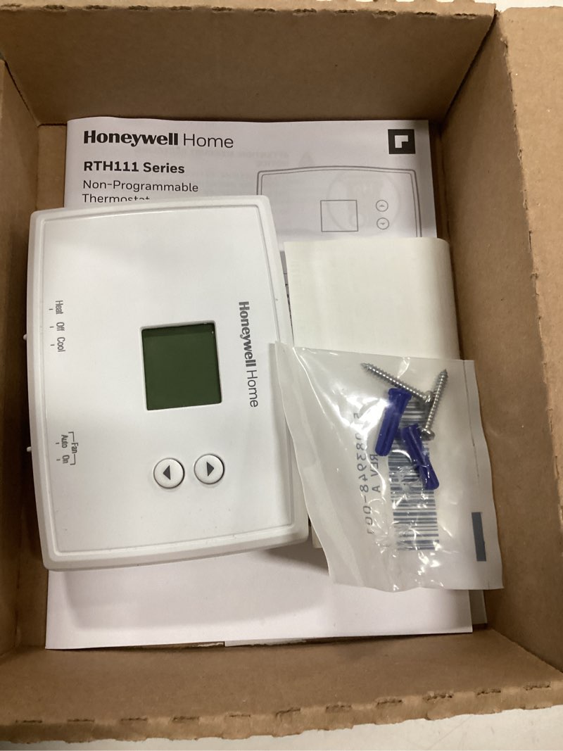 Condition photo showing As Is for Honeywell RTH111B1016/A Non-Programmable Thermostat