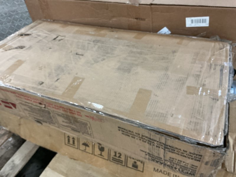 Condition photo showing As Is for (Incomplete) Merax Twin Over Twin Bunk Bed with 2 Drawers and Multi-Layer Cabinet, Wood Bunk Bed with Bookshelf,No Box Spring Needed,White