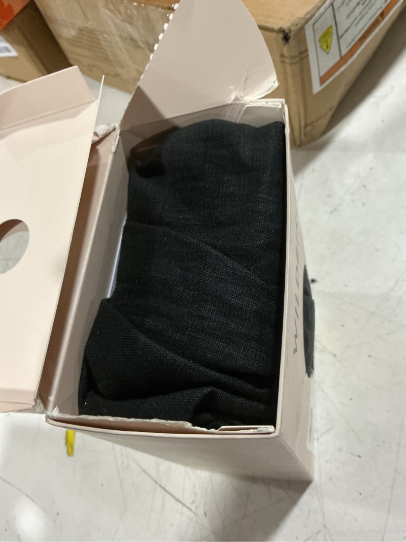 Condition photo showing As Is for wildbird - ring sling baby carrier - 0-36 months (up to 35 lbs) - standard (74") raven & black ring - front, hip or back carry - adjustable fit - natural linen - baby essentials - new mom gifts raven / black standard 74”