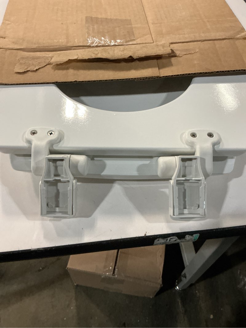 Condition photo showing As Is for Mayfair 1847SLOW 000 Kendall Slow-Close  Removable Enameled Wood Toilet Seat that will Never Loosen  1 Pack ELONGATED - Premium Hinge  White