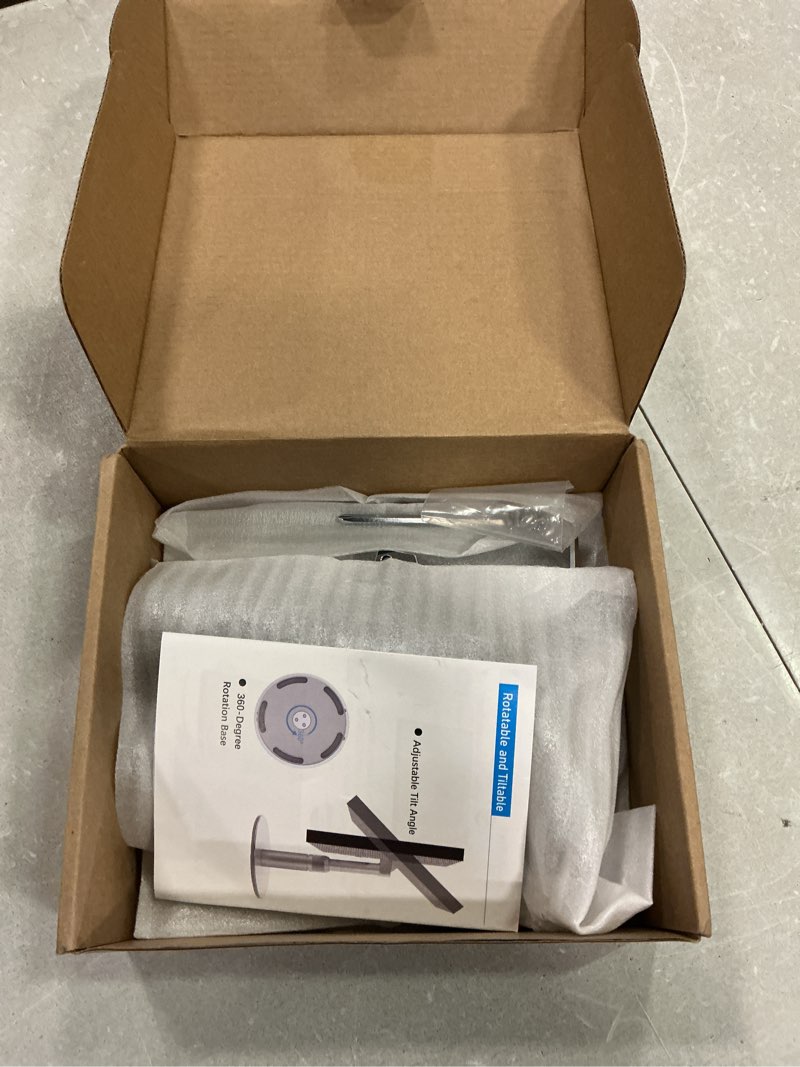 Condition photo showing New/Like New for almoz desk stand for echo show 21, echo show 15 (all generations), raises up to 9.5" from desk, tilt and swivel mount for alexa echo show 21, no tools required, stable centered rod design (up-blcak)