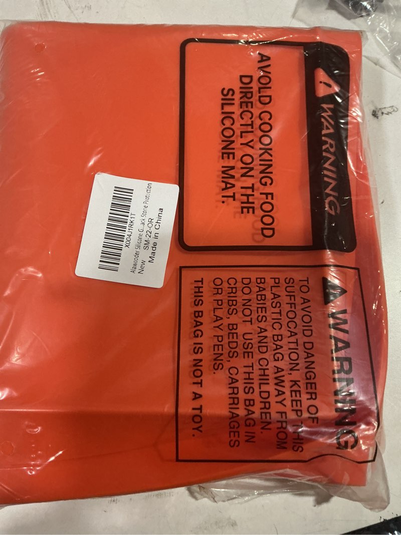 Condition photo showing New/Like New for Alawooder Silicone Griddle Mat for Blackstone Griddle 22 Inch - Food Grade Silicone Griddle Cover for Blackstone Flat Top Grill, 22" Thickened Buddy Mat Grilling Accessory for Black Stone Protection Orange - 22 Inch