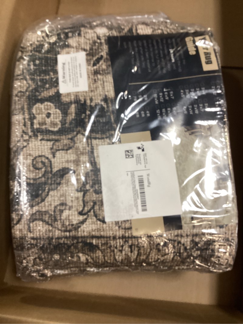 Condition photo showing Good Condition for 6x9 Brown Area Rug Vintage Living Room Bedroom Washable Carpet Non-Slip Soft Low Pile Distressed Indoor Large Throw Rug for Dining Room Office'' (Rectangular) Brown/Black
